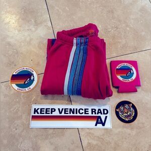 AVIATOR NATION pink with blue stripes XS